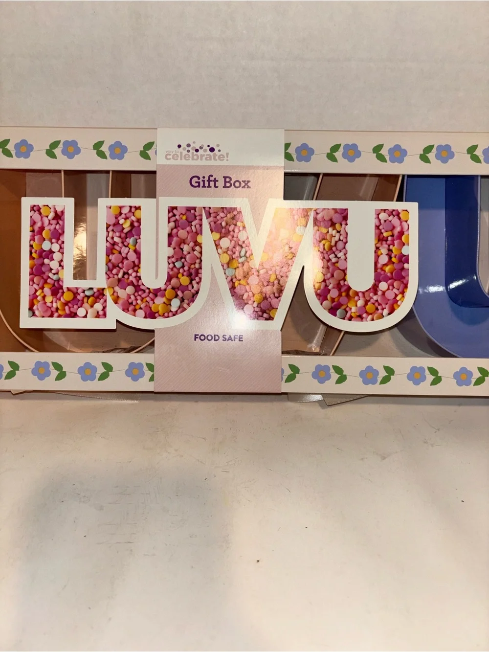 Celebrate! LUVU Pink Party Gift Box - Food Safe Disposable Tableware-New